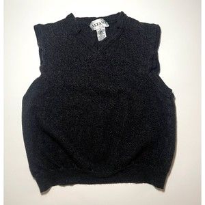 Alfani Gray Sweater Vest I Size Medium I 100% Merino Wool I Made in Italy